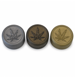 GRINDER FEUILLE DE CANNABIS BRONZE