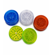 Grand Grinder Acrylique Feuille de Cannabis Rouge