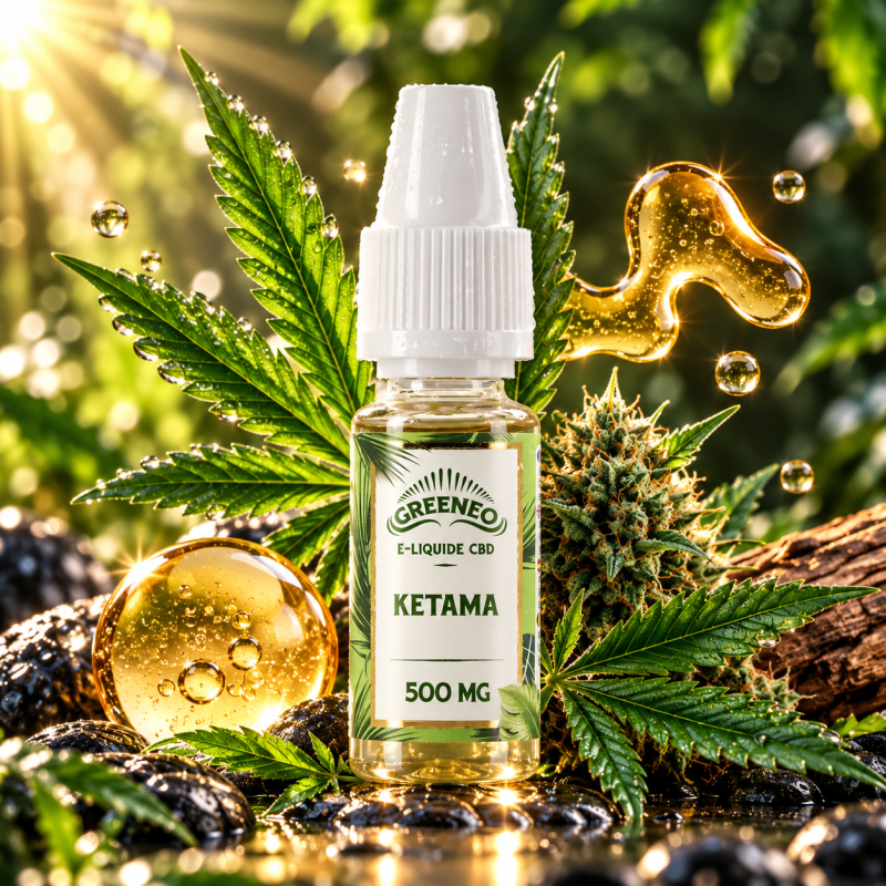 E-liquide CBD Ketama 500 mg 10 ml Saveur Chanvre – Greeneo