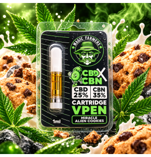 Cartouche CBD 25 % CBN 35 % Miracle Alien Cookies 1 ml – Magic Farmers