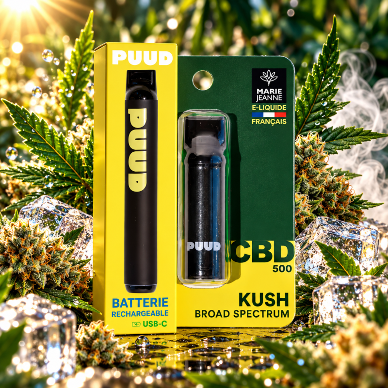 Kit PUUD CBD Kush 5 % Broad Spectrum rechargeable – Marie Jeanne Kit PUUD CBD Kush 5 % Broad Spectrum rechargeable – Marie Jeanne
