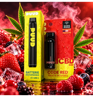 Kit PUUD CBD Code Red 5 % rechargeable Fruits Rouges – Marie Jeanne