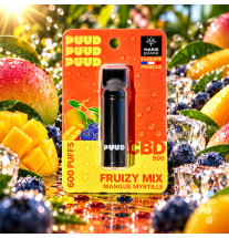 Pod CBD PUUD Fruizy Mix 2 ml 5 % Mangue Myrtille – Marie Jeanne