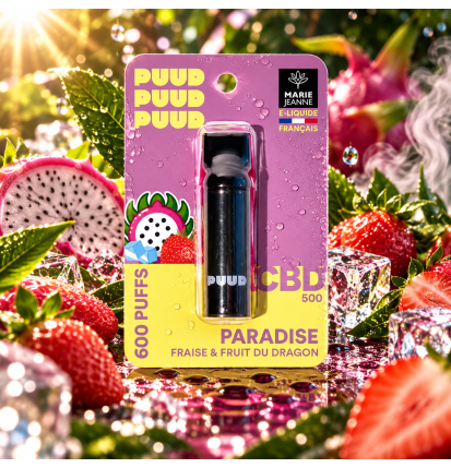 Pod CBD PUUD Paradise 2 ml 5 % Fraise & Fruit du Dragon – Marie Jeanne