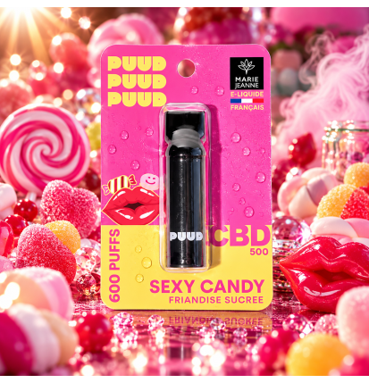 Pod CBD PUUD Sexy Candy 2 ml 5 % Saveur Bonbon – Marie Jeanne