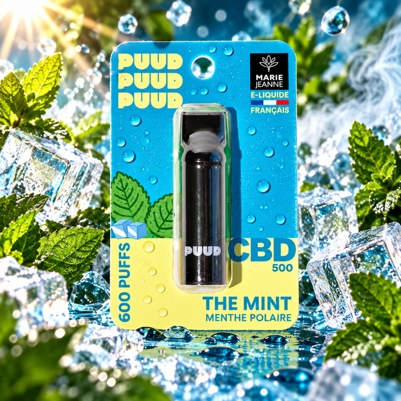 Pod CBD PUUD The Mint 2 ml 5 % Menthe Polaire – Marie Jeanne