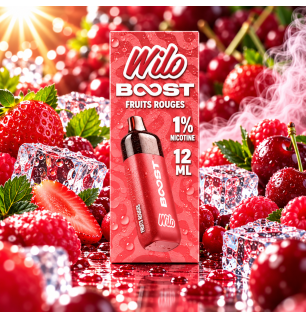 Wilo Boost Fruits Rouges 12 ml – Nicotine 1 % (10 mg/ml)