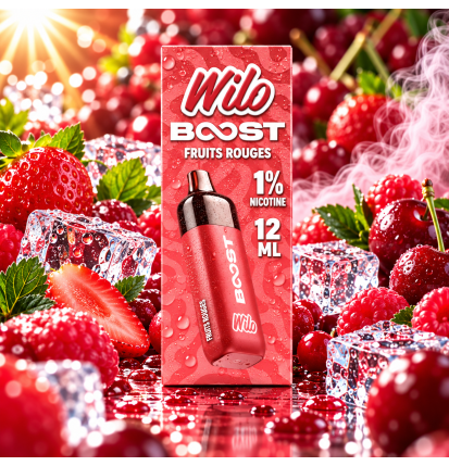 Wilo Boost Fruits Rouges 12 ml – Nicotine 1 % (10 mg/ml)