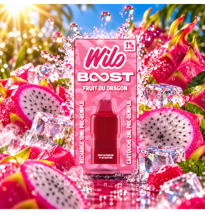 Cartouche Wilo Boost Fruit du Dragon 2 + 10 ml – Nicotine 1 % (10 mg/ml)