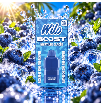 Cartouche Wilo Boost Myrtille Glacée 2 + 10 ml – Nicotine 1 % (10 mg/ml)