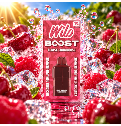 Cartouche Wilo Boost Cerise Framboise 2 + 10 ml – Nicotine 1 % (10 mg/ml)