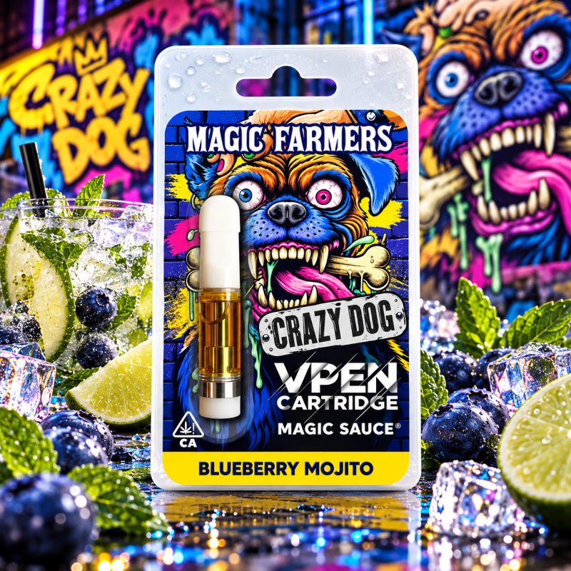 Cartouche Crazy Dog Blueberry Mojito Magic Sauce – Magic Farmers