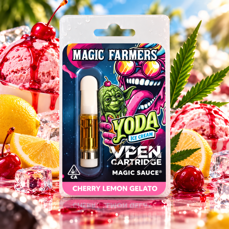 Cartouche Yoda Ice Cream Cherry Lemon Gelato Magic Sauce – Magic Farmers