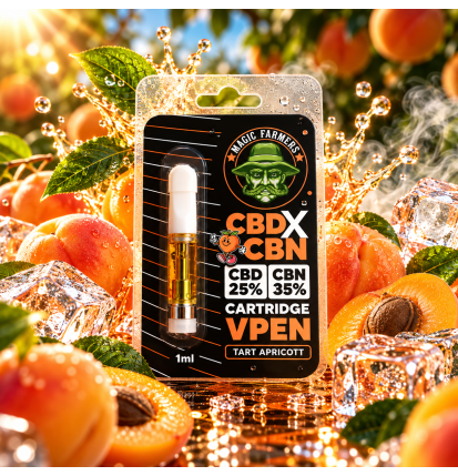 Cartouche Tart Apricot CBD 25 % + CBN 35 % 1 ml – Magic Farmers