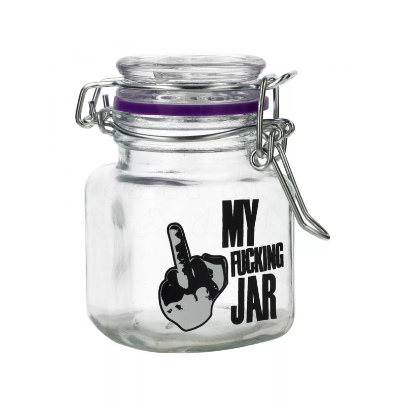Bocal de conservation en verre – Joint violet et fermeture métallique