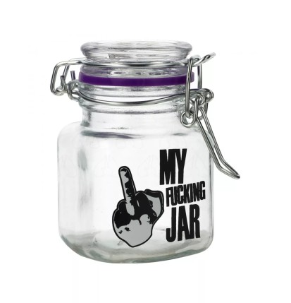 Bocal de conservation en verre – Joint violet et fermeture métallique