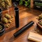Porte-joint noir – Tube de rangement avec capuchon attaché