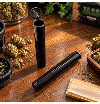 Porte-joint noir – Tube de rangement avec capuchon attaché
