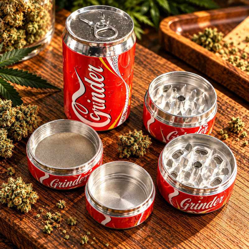 Grinder Canette en métal – Broyeur à herbes avec tamis