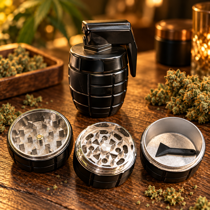 Grinder Grenade en métal – Broyeur à herbes démontable