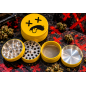 Grinder Smiley en métal 4 parties – Broyeur à herbes avec tamis