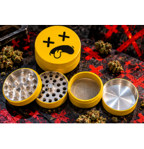 Grinder Smiley en métal 4 parties – Broyeur à herbes avec tamis