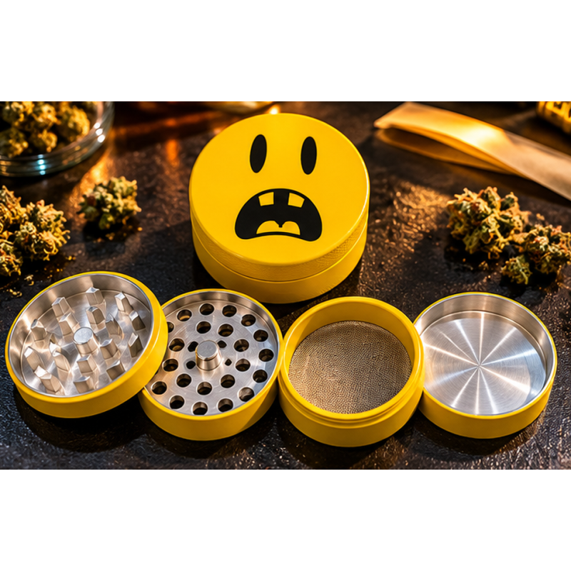 copy of Grinder Smiley en métal 4 parties – Broyeur à herbes avec tamis