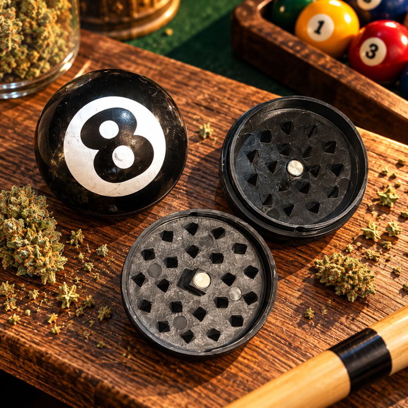 Grinder Boule de Billard en plastique – Broyeur à herbes 2 parties Grinder Boule de Billard en plastique – Broyeur à herbes 2 parties