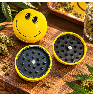 Grinder Smiley en plastique – Broyeur à herbes 2 parties