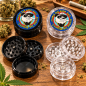 Grinder Panda en plastique – Broyeur à herbes noir ou transparent