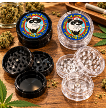 Grinder Panda en plastique – Broyeur à herbes noir ou transparent