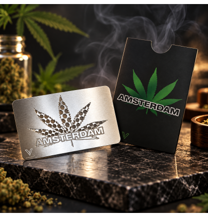Grinder Carte – Râpe à herbes plate avec étui