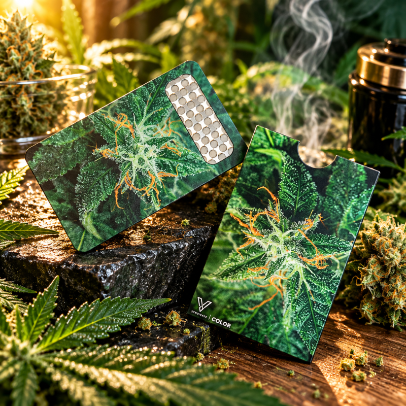 Grinder Carte – Râpe à herbes plate avec étui