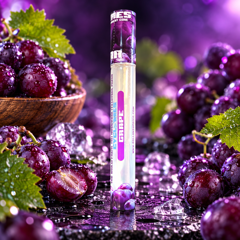 Cyclones Clear Grape – 2 cônes transparents préroulés saveur raisin Cyclones Clear Grape – 2 cônes transparents préroulés saveur raisin
