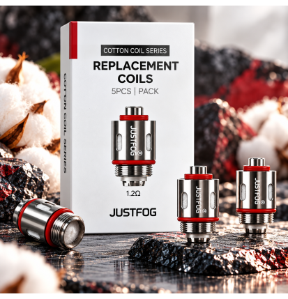Résistances Justfog Cotton Coil 1,2 Ω – Boîte de 5