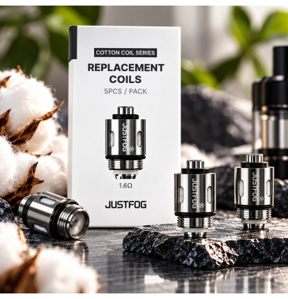 Résistances Justfog Cotton Coil 1,6 Ω – Boîte de 5