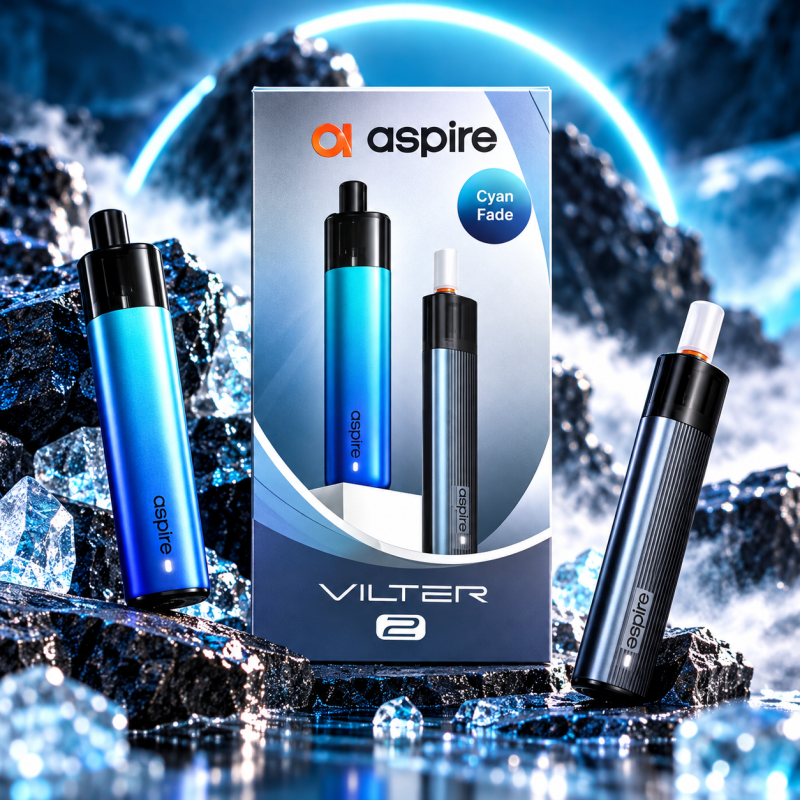 Kit cigarette électronique Vilter 2 Cyan Fade – Aspire