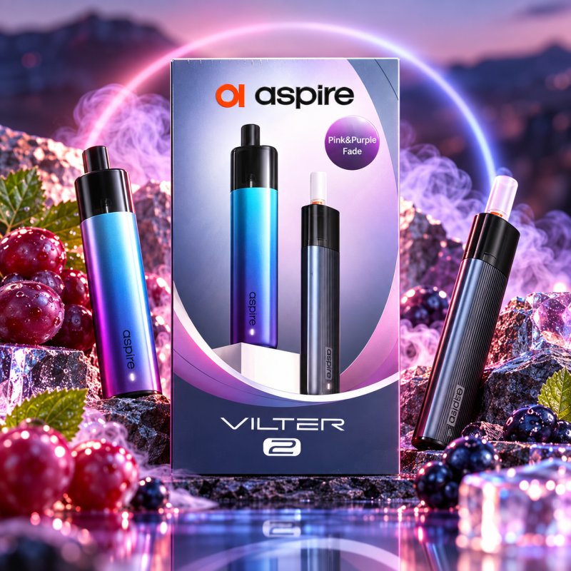 Kit cigarette électronique Vilter 2 Pink & Purple Fade – Aspire Kit cigarette électronique Vilter 2 Pink & Purple Fade – Aspire