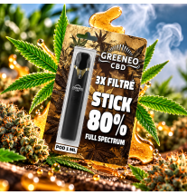 Pen Stick CBD 3X Filtré 80 % Full Spectrum 1 ml – Greeneo