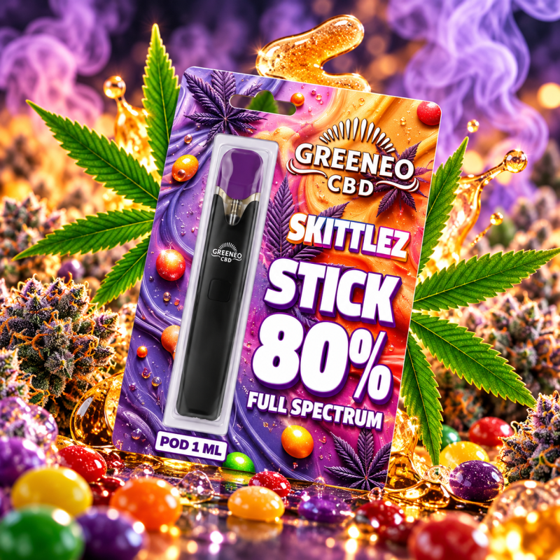 Pen Stick CBD Skittlez 80 % Full Spectrum 1 ml – Greeneo Pen Stick CBD Skittlez 80 % Full Spectrum 1 ml – Greeneo