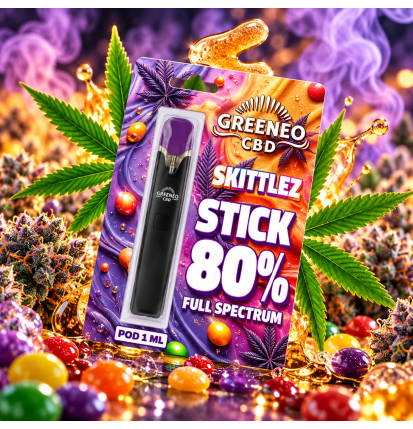 Pen Stick CBD Skittlez 80 % Full Spectrum 1 ml – Greeneo