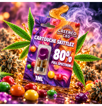 Cartouche Pen Stick CBD Skittlez 80 % Full Spectrum 1 ml – Greeneo
