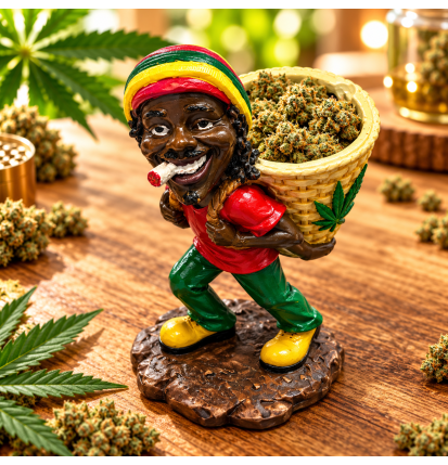 Cendrier Rasta avec panier – Figurine à tête fixe