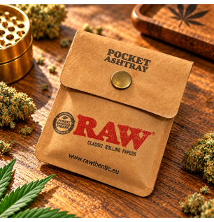 Cendrier de poche RAW – Pochette pliable à bouton-pression