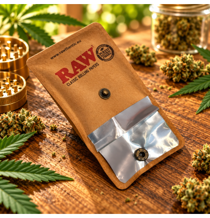 Cendrier de poche RAW – Pochette pliable à bouton-pression