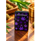 Briquet en métal Amsterdam – Noir à feuilles violettes