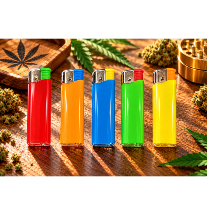 Briquet de poche à bouton – Coloris assortis