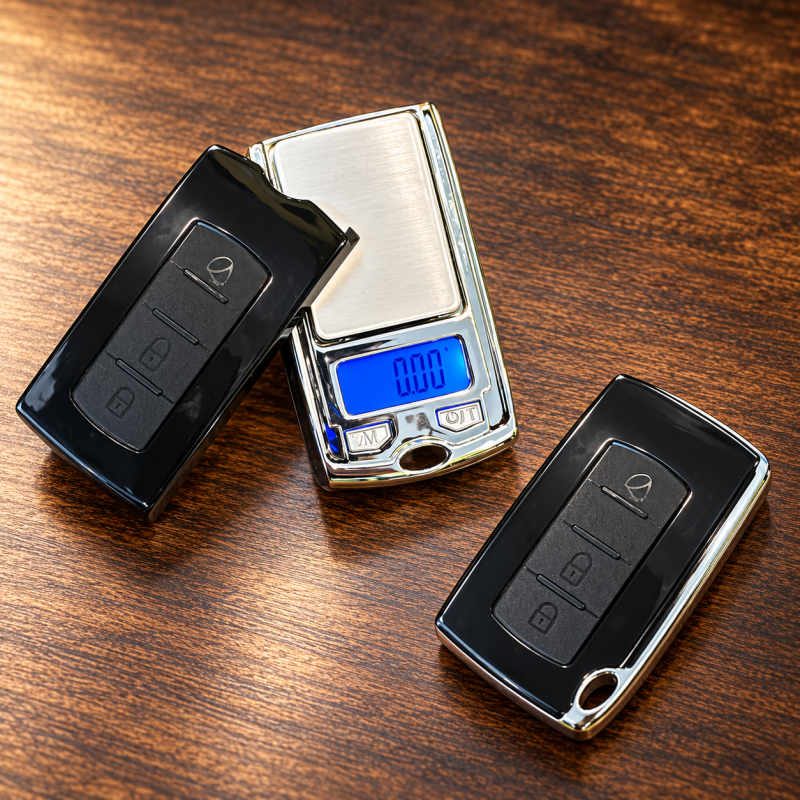 Balance numérique clé de voiture – Pesette de poche avec écran LCD Balance numérique clé de voiture – Pesette de poche avec écran LCD