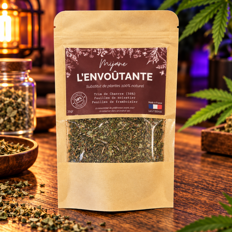 Substitut de tabac L’Envoûtante Mijane – Mélange de plantes 15 g ou 30 g Substitut de tabac L’Envoûtante Mijane – Mélange de plantes 15 g ou 30 g