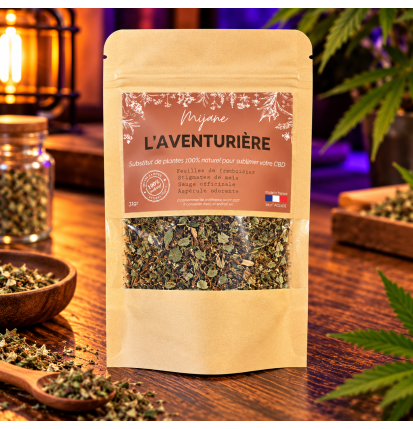 Substitut de tabac L’Aventurière Mijane – Mélange de plantes 15 g ou 30 g